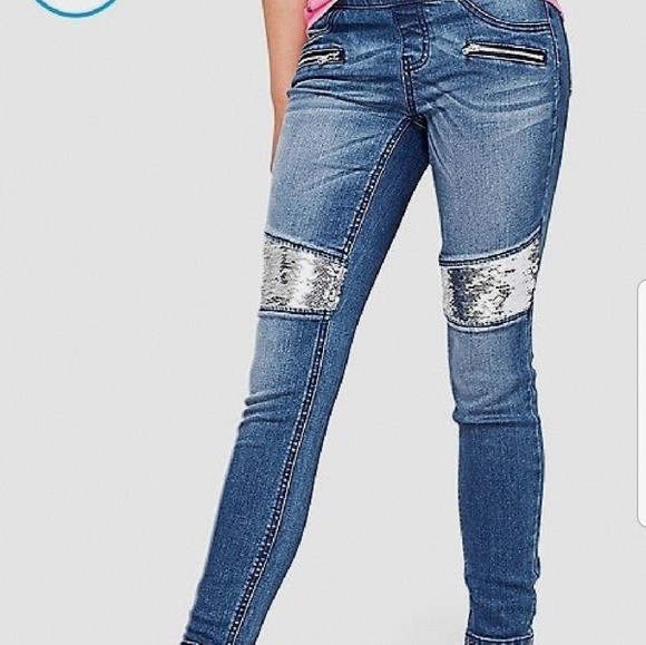 Justice Other - Justice Jeggings with Flip Sequin Knees